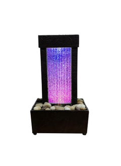 Nature's Mark Nature's Mark 10" H Crackled Glass Light Show Tabletop Water Fountain with Natural River Rocks and Color Changing LED Lights (Corded)  - Image 1