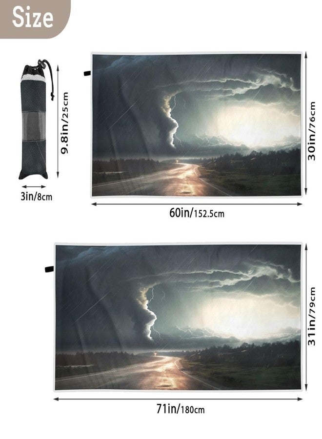 KEEPREAL Black Tornado Beach Towel Super Absorbent Oversized Travel Towels, Lightweight Quick Dry Towel for Swimming Camping Holiday, 30”X60” - Image 3