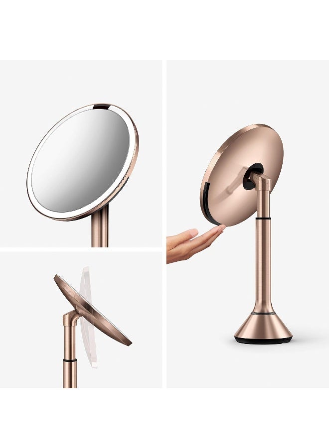 simplehuman Sensor Touch Control Mirror, 20cm Rose Gold - Image 2