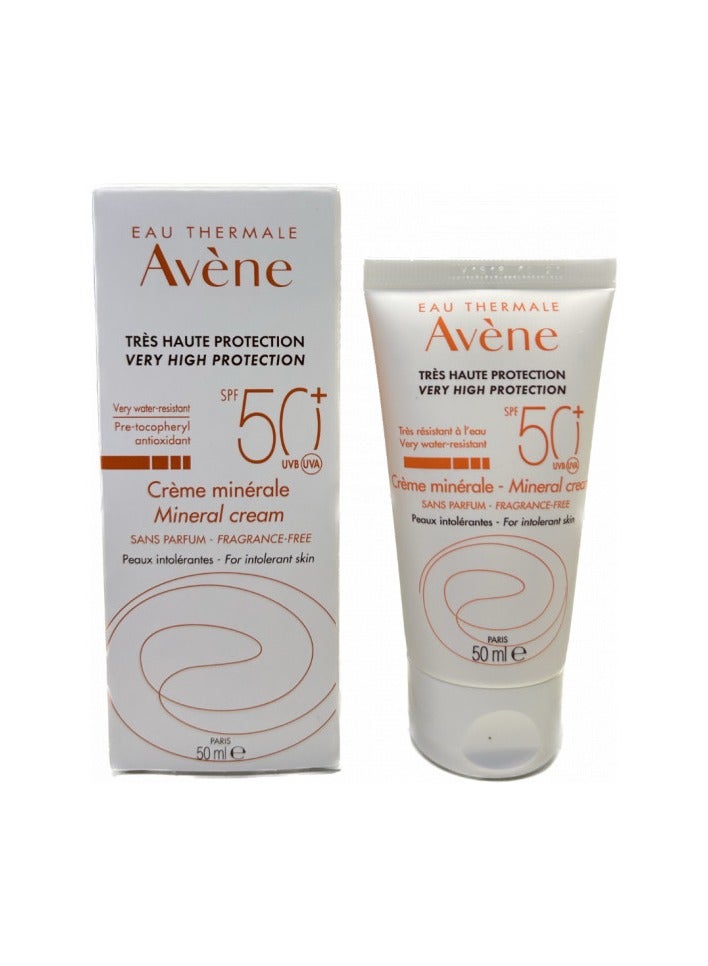 Aven Avène 50 SPF Mineral Sunscreen Cream 50ml