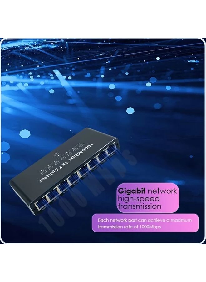 Long Shell Network 1 To 7 Gigabit Ethernet Splitter RJ45 Keystone Jack High Speed Wide Compatibility - Image 4