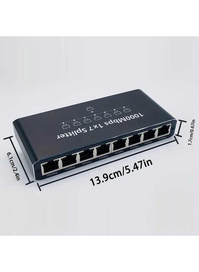 Long Shell Network 1 To 7 Gigabit Ethernet Splitter RJ45 Keystone Jack High Speed Wide Compatibility - Image 2