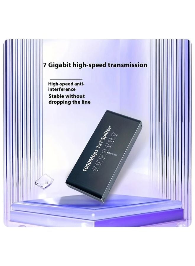 Long Shell Network 1 To 7 Gigabit Ethernet Splitter RJ45 Keystone Jack High Speed Wide Compatibility - Image 1
