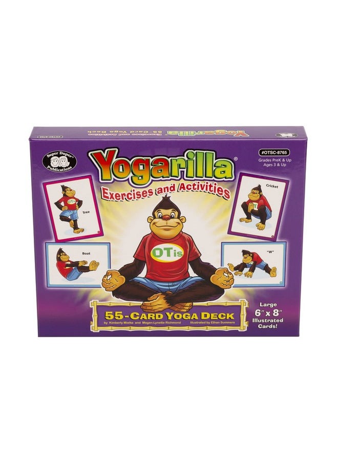 Super Duper Publications Super Duper Publications | Yogarilla® Exercises and Activities Yoga Fun Deck | Occupational Therapy Flash Cards | Core Strength and Balance Training | Educational Learning Resources or Children  - Image 1