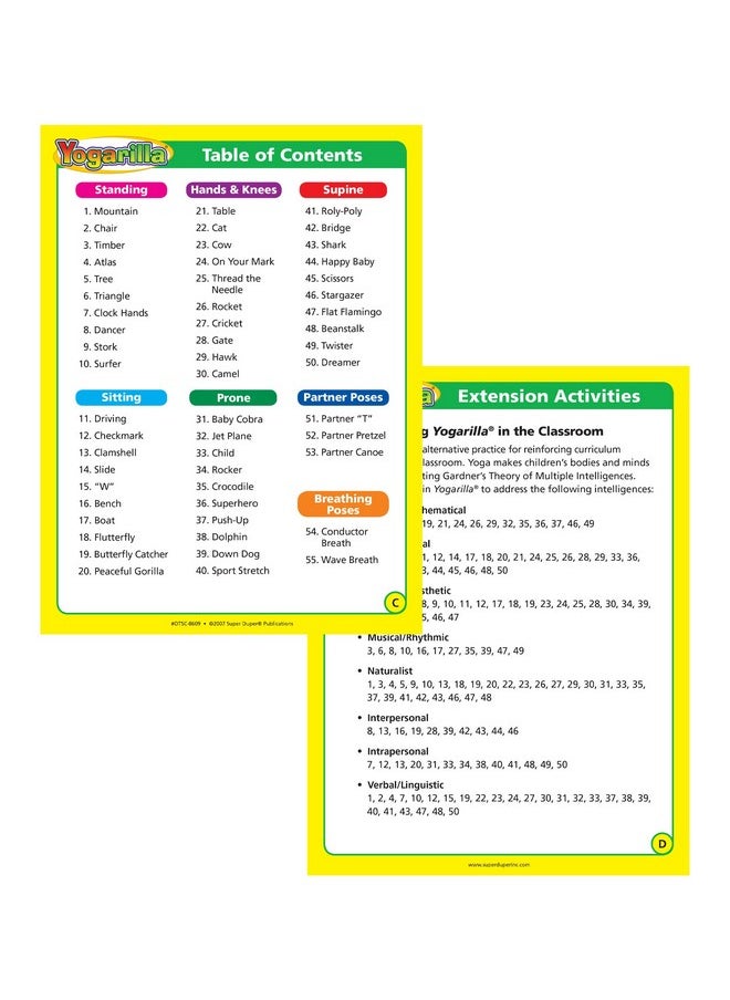 Super Duper Publications Super Duper Publications | Yogarilla® Exercises and Activities Yoga Fun Deck | Occupational Therapy Flash Cards | Core Strength and Balance Training | Educational Learning Resources or Children  - Image 4