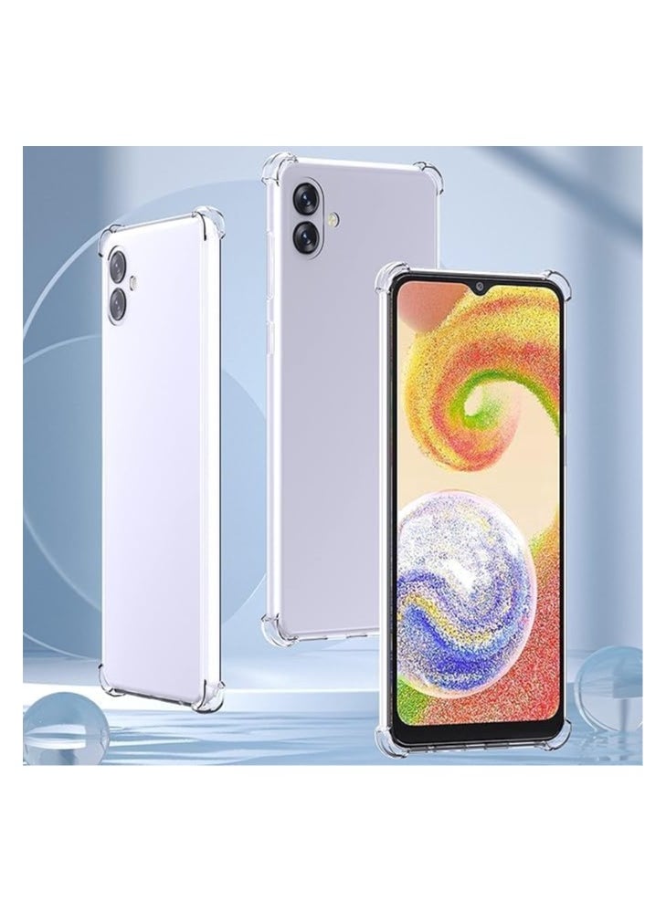 Generic ELMO3EZZ Samsung Galaxy A04 Clear Case Ultra Crystal Thin Transparent Protective Back Cover Soft Flexible Bumper Hybrid Silicone [Shock Absorption] Case For Samsung A04 (Transparent)  - Image 3