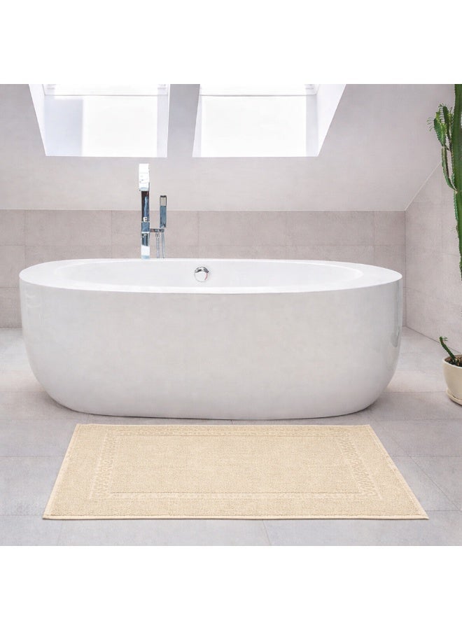 Bliss Casa - Bath Mats (2 Pack, 50 x 90 cm) - 1000 GSM Bathroom Mat for Toilets, Super Soft and Extra Absorbent Floor Mats For Elegant Look (Vanilla Cream) - Image 5