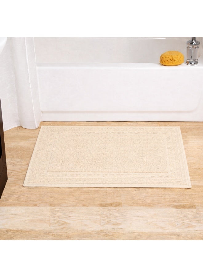 Bliss Casa - Bath Mats (2 Pack, 50 x 90 cm) - 1000 GSM Bathroom Mat for Toilets, Super Soft and Extra Absorbent Floor Mats For Elegant Look (Vanilla Cream) - Image 4