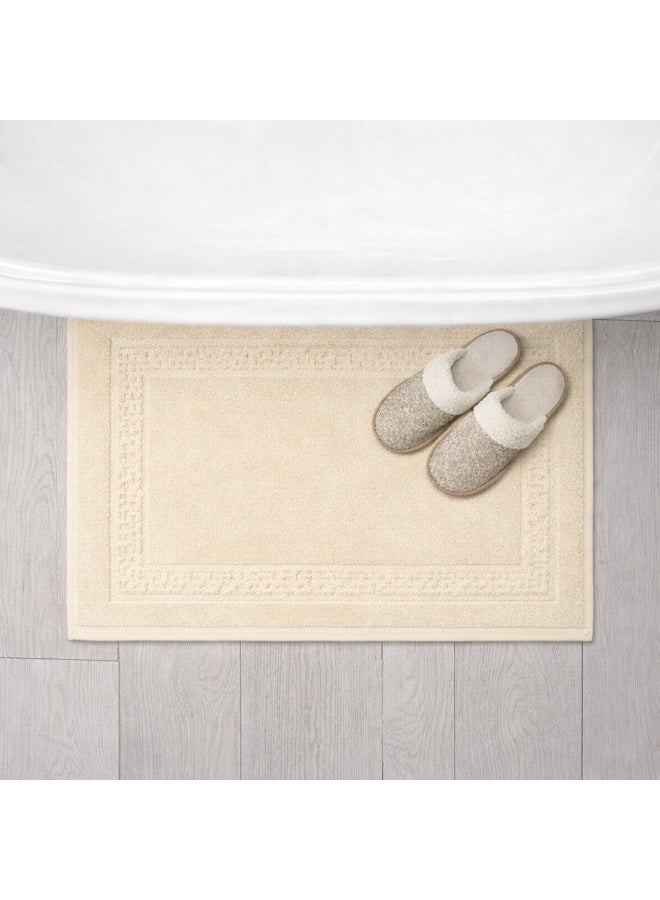 Bliss Casa - Bath Mats (2 Pack, 50 x 90 cm) - 1000 GSM Bathroom Mat for Toilets, Super Soft and Extra Absorbent Floor Mats For Elegant Look (Vanilla Cream) - Image 3