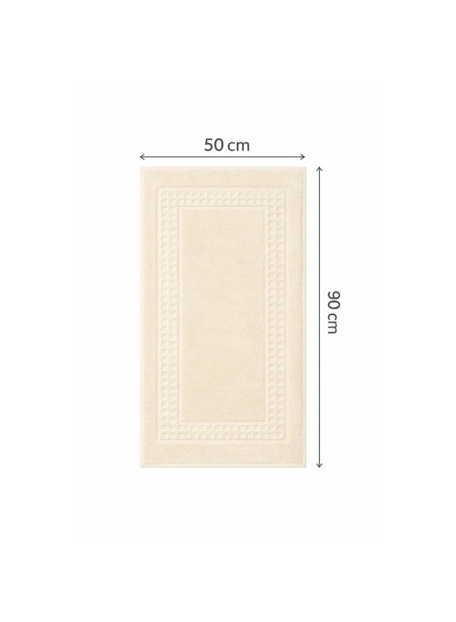 Bliss Casa - Bath Mats (2 Pack, 50 x 90 cm) - 1000 GSM Bathroom Mat for Toilets, Super Soft and Extra Absorbent Floor Mats For Elegant Look (Vanilla Cream) - Image 2