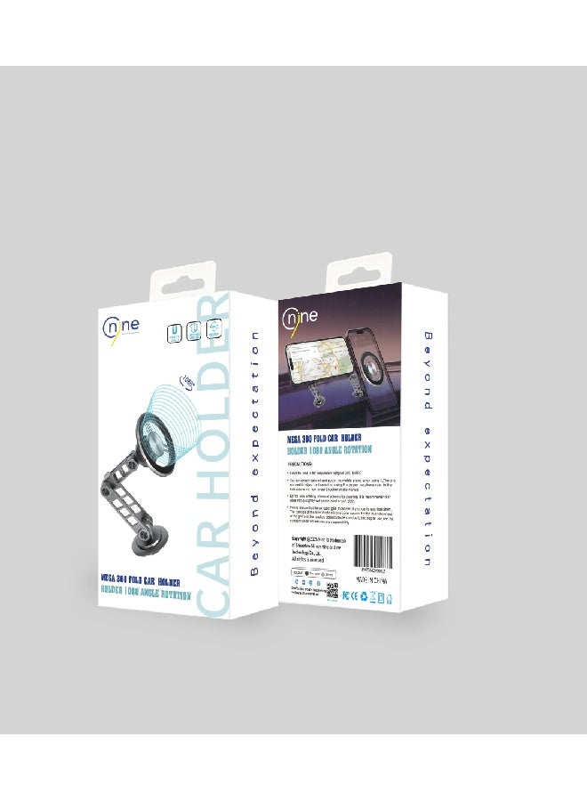 Nine Mega 360 Flod Car Holder 1080 Angle Rotation - Grey - Image 3