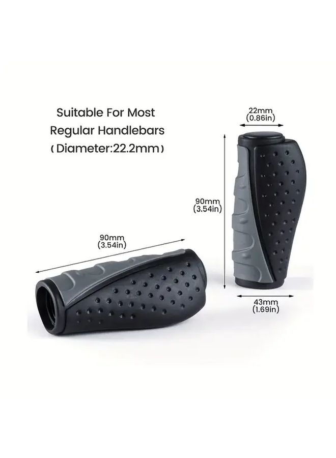 Universal Soft Rubber Bike Handlebar Grips 1 Pair Non Slip for MTB BMX E Bike - Image 2