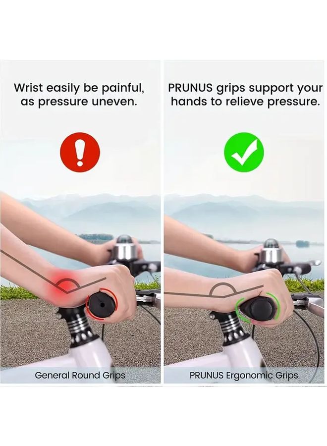 Universal Soft Rubber Bike Handlebar Grips 1 Pair Non Slip for MTB BMX E Bike - Image 5