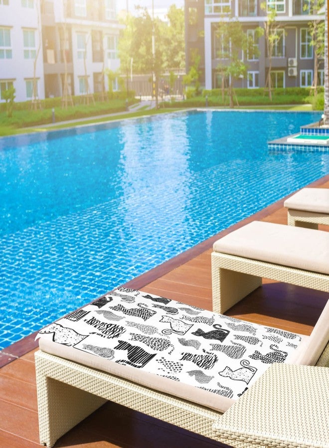LIVILAN Cat Kitten Beach Towel, Soft Microfiber, 30'x60', Quick Dry, Sand Proof, Perfect for Women, Anime Picnic, Bath, Pool, Yoga, Cute Cat Hello Kitty Design, Ideal Gifts - Image 4
