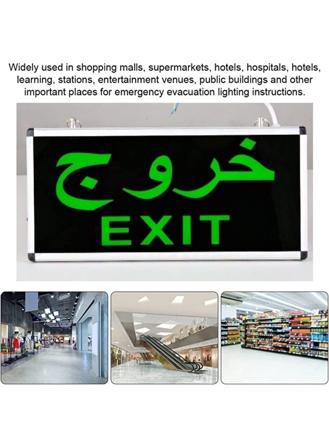 melfi Pack Of 2 Led Emergency Exit Sign Lighting Board For Entertainment Venues, Supermarkets, Hotels, Hospitals, Library Etc - Image 4