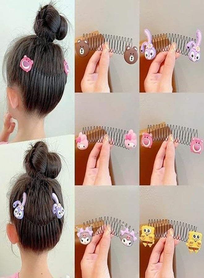 MYSELF Cute Cartoon Animal Style Non-slip Comb Hair Clip, Broken Hair Barrette, Bangs Fixed Insert Comb, Pack of 5 - Image 5