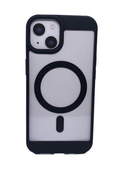 Magnetic transparent iPhone 15 case supports MagSafe charging  for iPhone 15 -Black