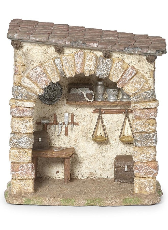 Fontanini by Roman 7" H Silversmith Shop Nativity Village Building - Image 1