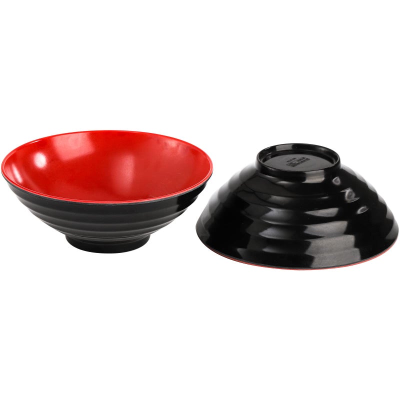 Lyellfe 16 Pieces Ramen Bowl Set  Restaurant Quality Soup Bowl  33 Oz Melamine Dinnerware with Spoons  Chopsticks and Stands for Udon Soba Pho - Image 4