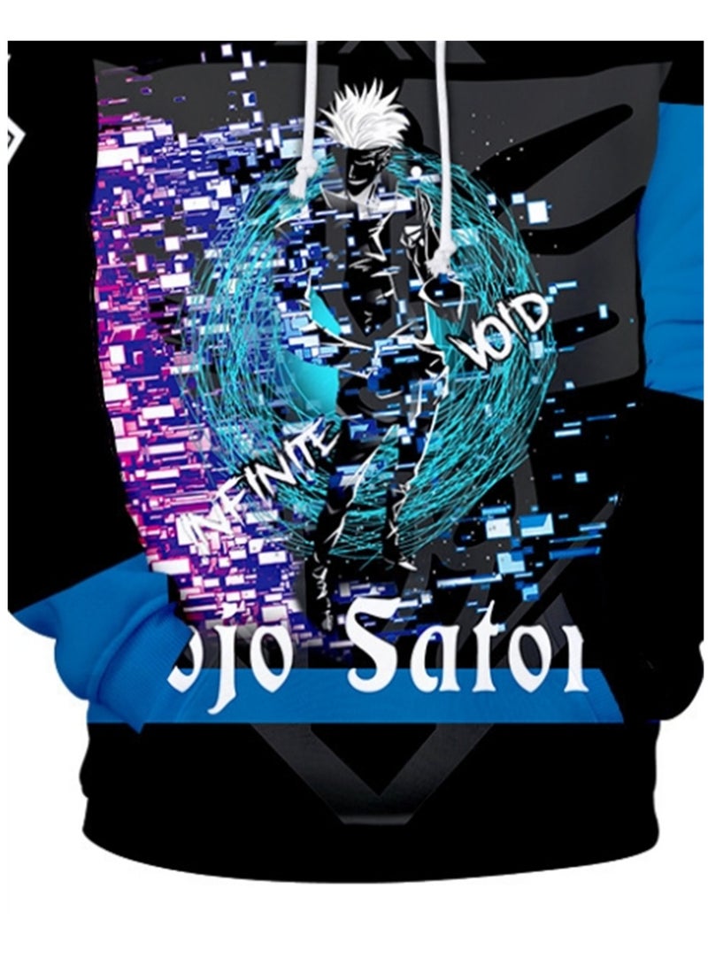 سويت شيرت بقلنسوة بطباعة رقمية ثلاثية الأبعاد من Anime Jujutsu Kaisen - Image 4