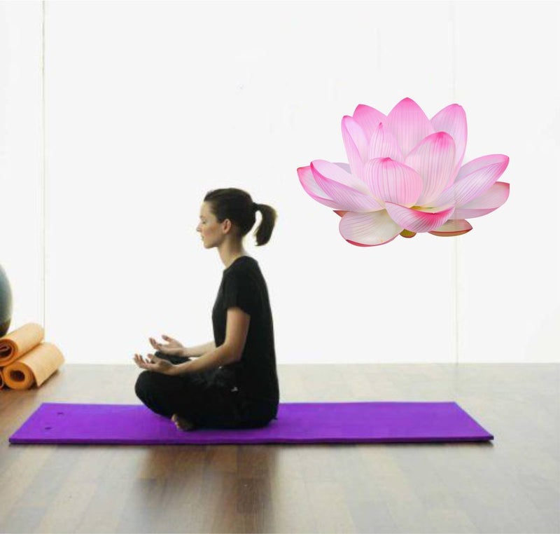 Rawpockets Rawpockets Decals Divine Lotus Flower Medium Size Acrylic Wall Sticker Wall Coverage Area Height 45 cms X Width 60 cmsPack of 1  - Image 3