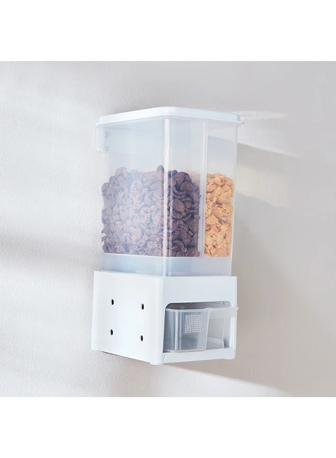 Home Box Essential Wall Hanging Twin Grain Holder with Cup 16 x 32 x 21 cm