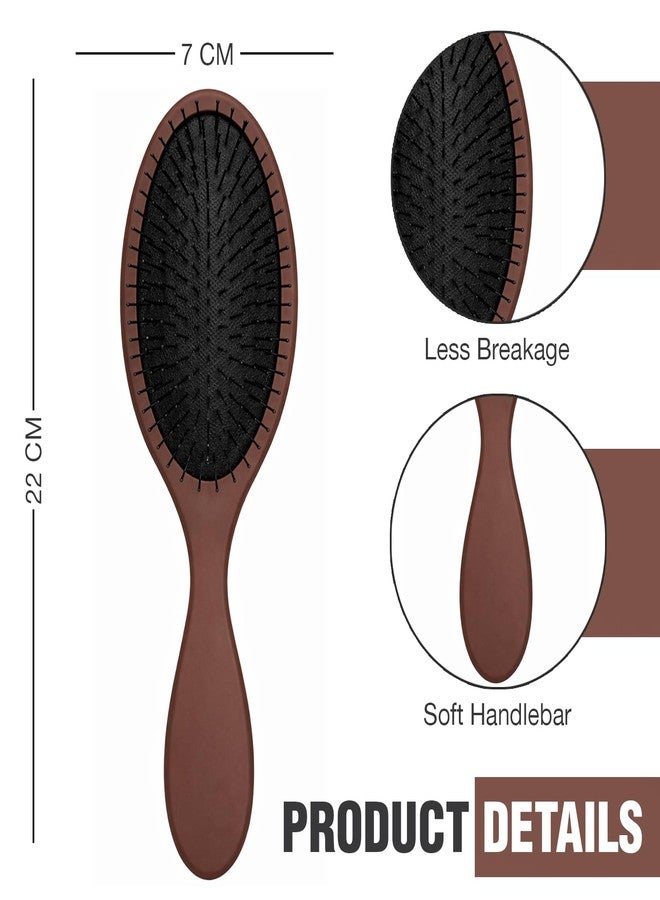 Lyrovo Original Detangler Hair Brush, Black Frost - Ultra-Soft IntelliFlex Bristles - Detangling Brush Glides Through Tangles For All Hair Types (Wet Dry & Damaged Hair) - Women & Men (Coffee) - Image 3