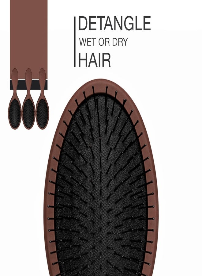 Lyrovo Original Detangler Hair Brush, Black Frost - Ultra-Soft IntelliFlex Bristles - Detangling Brush Glides Through Tangles For All Hair Types (Wet Dry & Damaged Hair) - Women & Men (Coffee) - Image 5