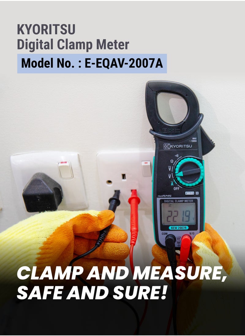 KYORITSU Clamp Meter | Voltage Tester (Black/Green)  - Image 3