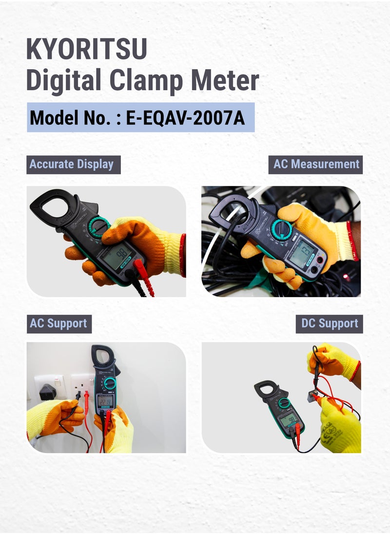 KYORITSU Clamp Meter | Voltage Tester (Black/Green)  - Image 4