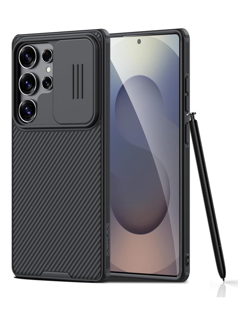Nillkin CamShield Pro Case for Samsung Galaxy S25 Ultra Protective PC+TPU Hybrid Cover with Sliding Camera Shield, Airbag Corner Defense & Sleek Anti-Fingerprint Finish – Black - Image 1