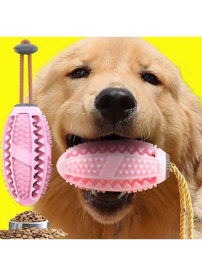 Emily Pets Rubber Dog Feeder Toys Chewable Light Rugby Ball Design, Natural Rubber Toy, Playing Toys For Dogs, Puppies, And Cats (Pink) - Image 5