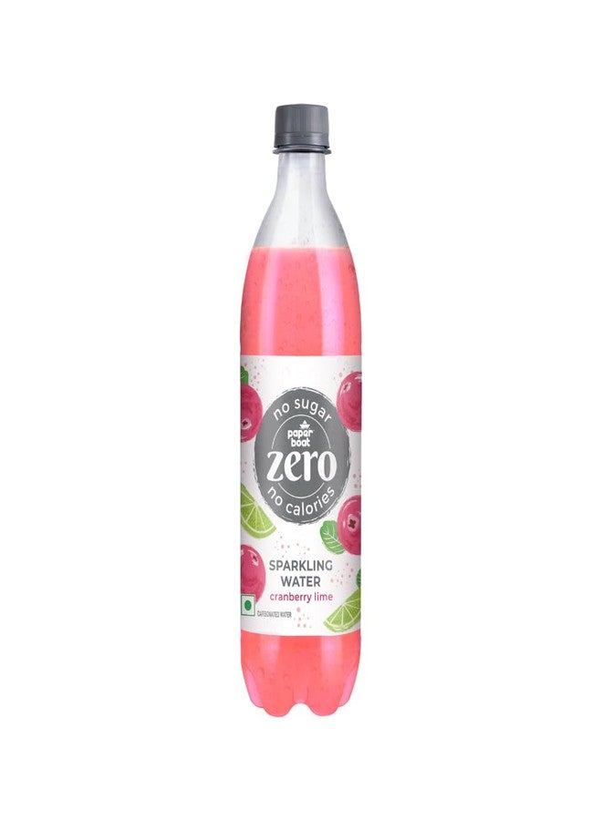 Paper Boat Zero Cranberry Lime Sparkling Water, 600 ml | Zero Sugar, Zero Calories | Sugar Free| Flavoured Carbonated Water | No Aspartame - Image 1