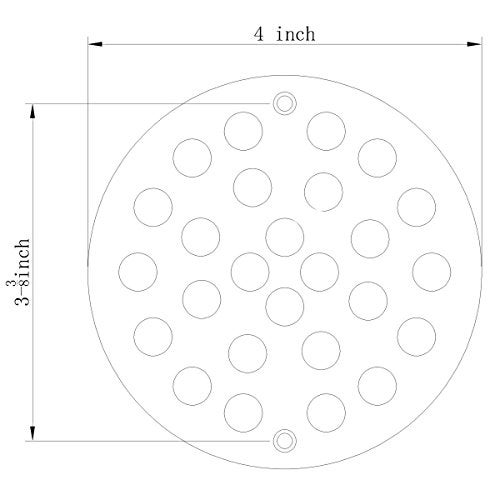 TRUSTMI 4 Inch Screw-in Shower Drain Cover Replacement Floor Strainer,Polished Chrome - Image 2
