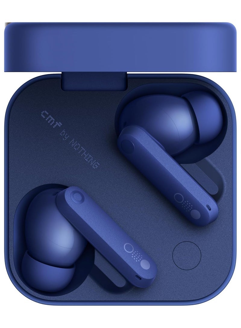 CMF Buds Pro 2 ChatGPT Integrated True Wireless With Clear Voice Technology 2.0 50 dB Smart Active Noise Cancellation Spatial Audio Effect IP55 Blue (Latest version 2025)  - Image 1
