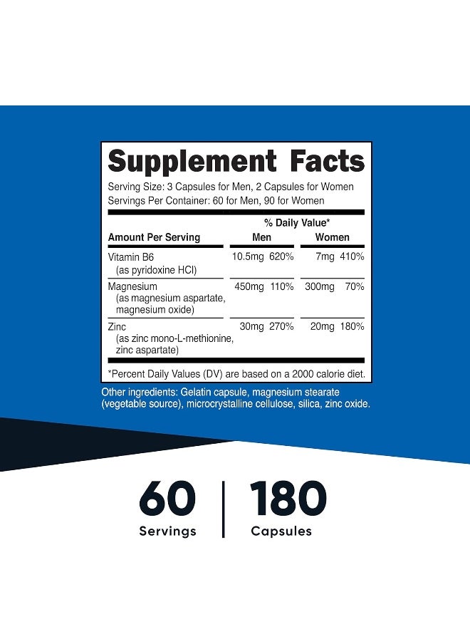 Nutricost Zma 180 Capsules - Non-Gmo And Gluten Free Zma Supplement  - Image 2