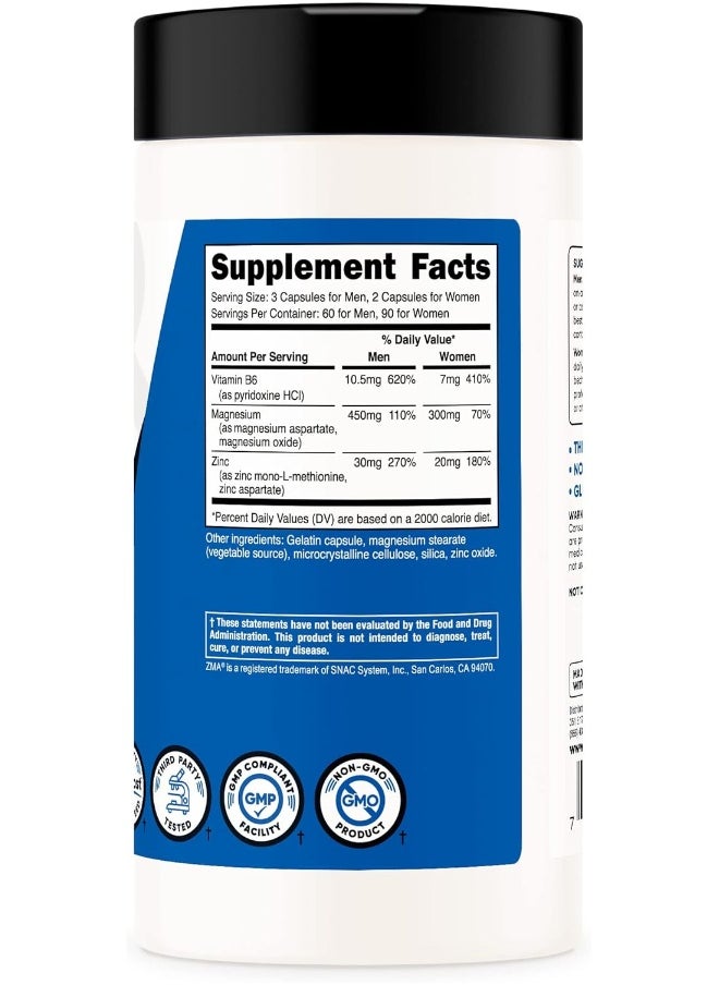 Nutricost Zma 180 Capsules - Non-Gmo And Gluten Free Zma Supplement  - Image 4