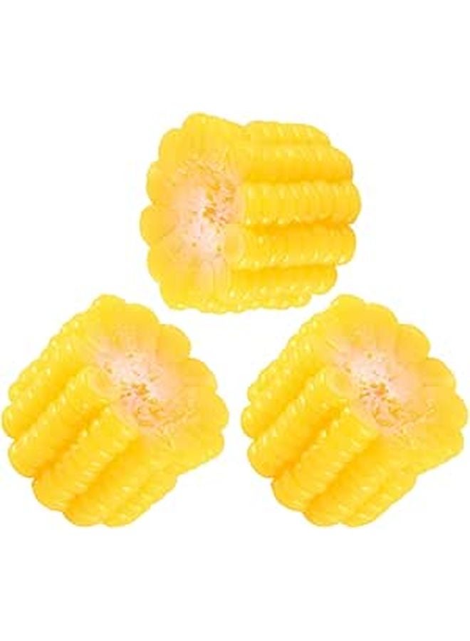 Lifelike Artificial Plastic Corn Decor 3 Piece Set For Home Kitchen Display - Image 1
