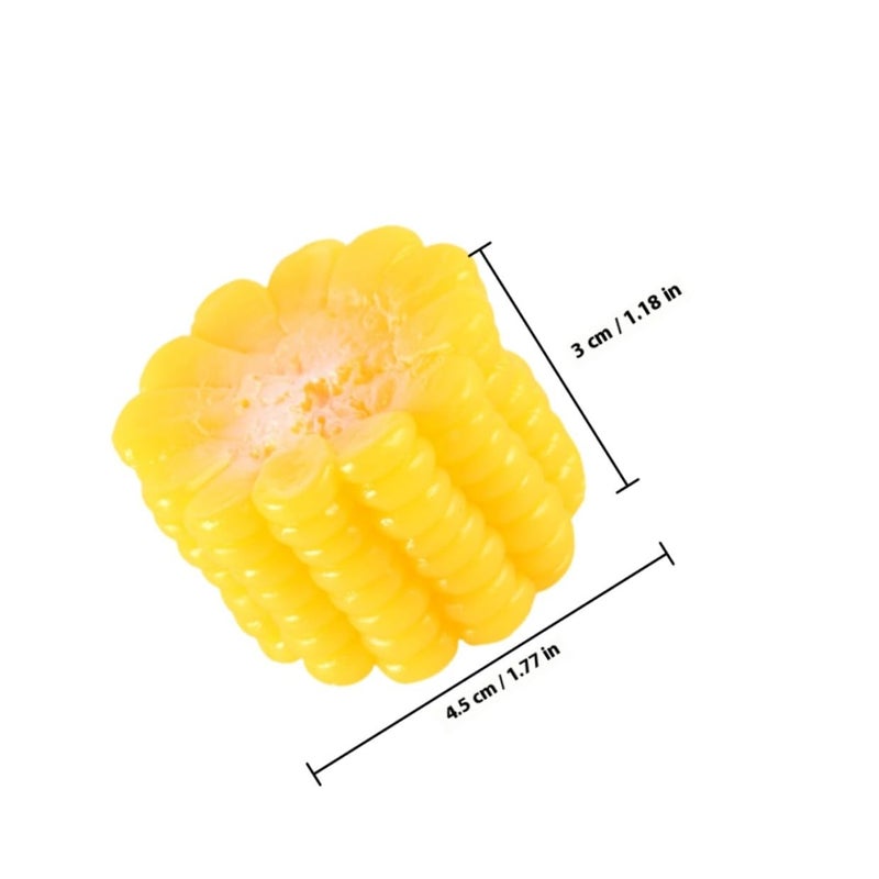 Lifelike Artificial Plastic Corn Decor 3 Piece Set For Home Kitchen Display - Image 3