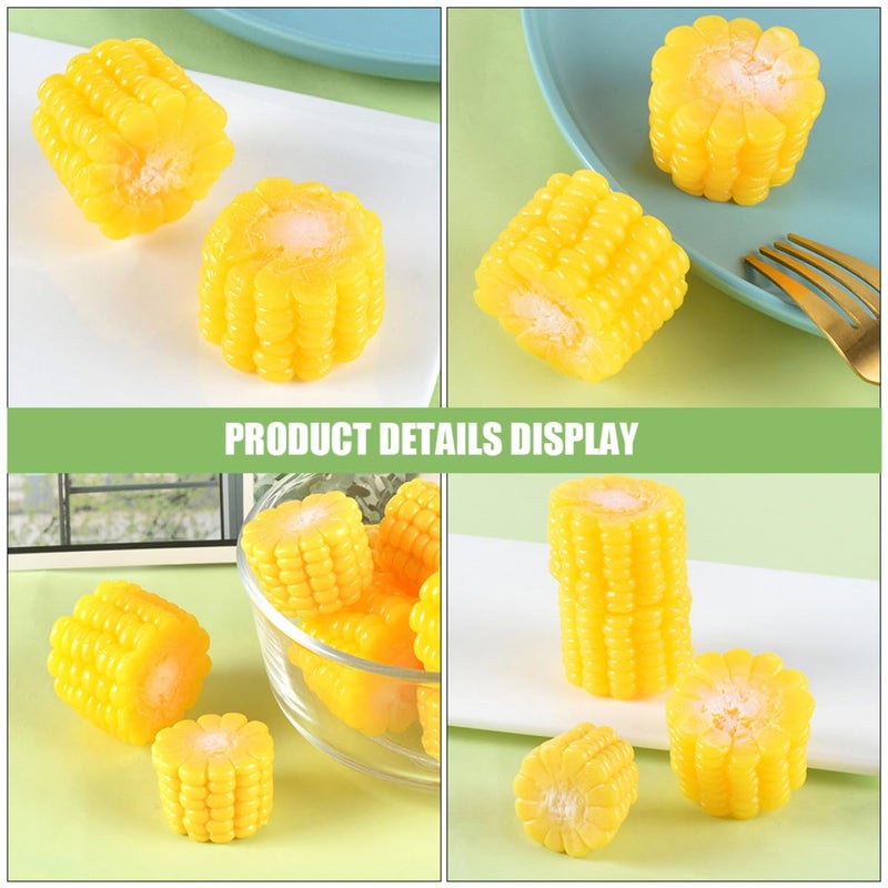 Lifelike Artificial Plastic Corn Decor 3 Piece Set For Home Kitchen Display - Image 4