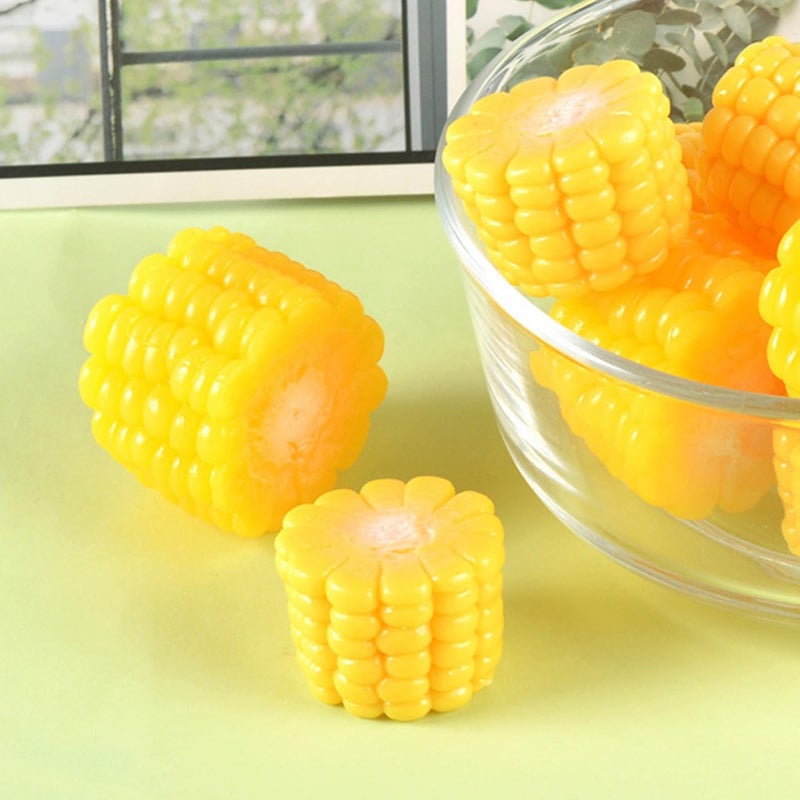 Lifelike Artificial Plastic Corn Decor 3 Piece Set For Home Kitchen Display - Image 5