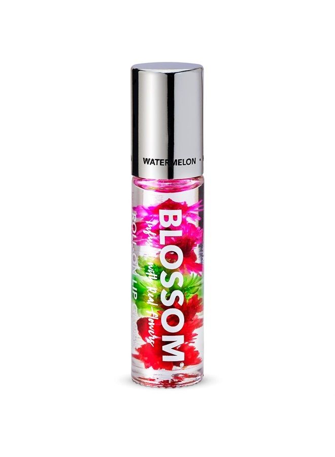 Blossom Scented Roll on Lip Gloss, Infused with Real Flowers, Made in USA, 0.20 fl. oz./5.9ml, Watermelon - Image 1