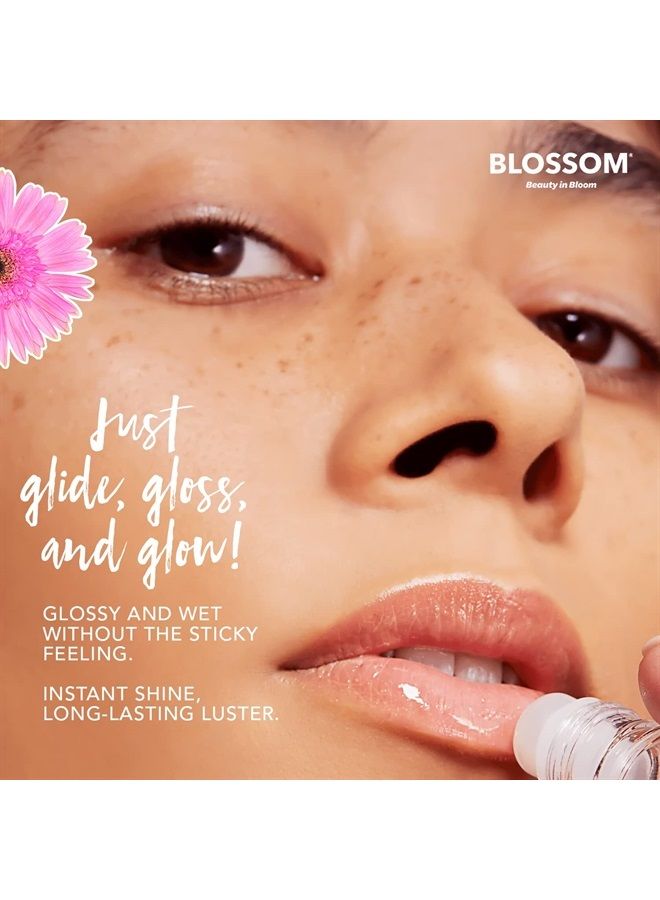 Blossom Scented Roll on Lip Gloss, Infused with Real Flowers, Made in USA, 0.20 fl. oz./5.9ml, Watermelon - Image 3