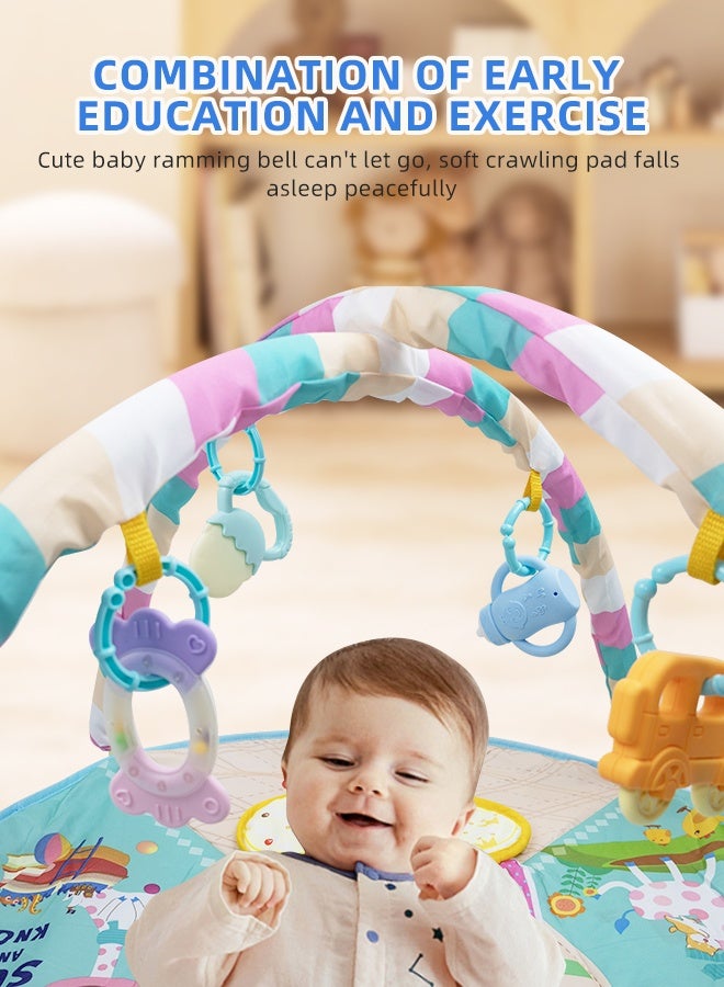 Soft Touch Baby Play Mat Baby Activity Gym Mat Tummy Time Mat with Sensory Toys Kick and Play Piano Gym Center with Music Learning Toys Playmat for Infants Toddlers Newborn Ages 0 to 36 Months - Image 4