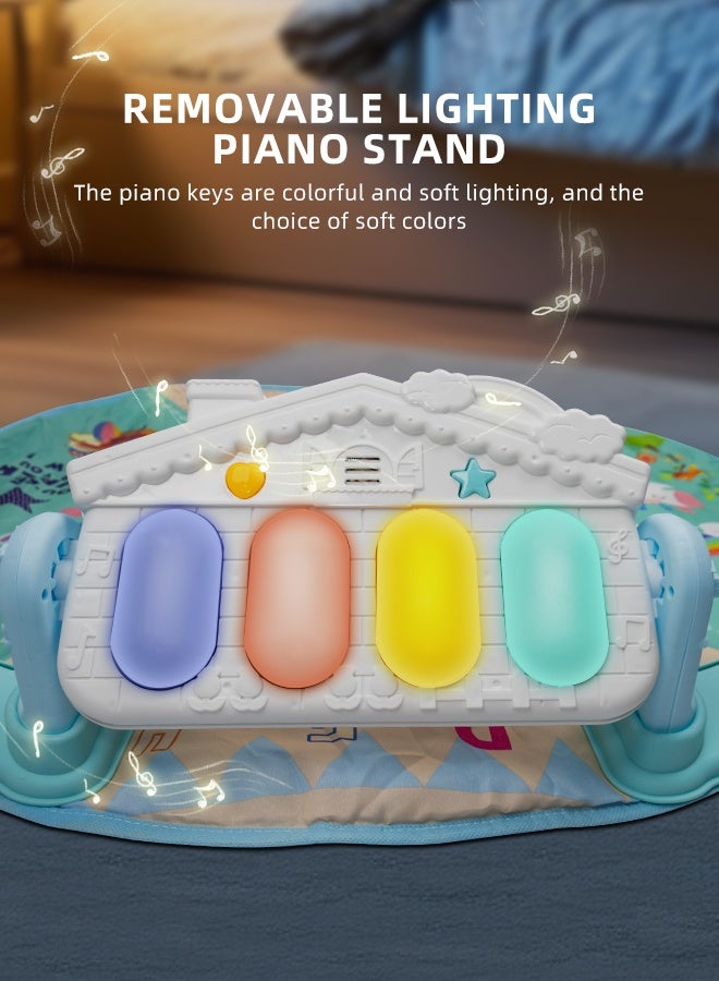 Soft Touch Baby Play Mat Baby Activity Gym Mat Tummy Time Mat with Sensory Toys Kick and Play Piano Gym Center with Music Learning Toys Playmat for Infants Toddlers Newborn Ages 0 to 36 Months - Image 5