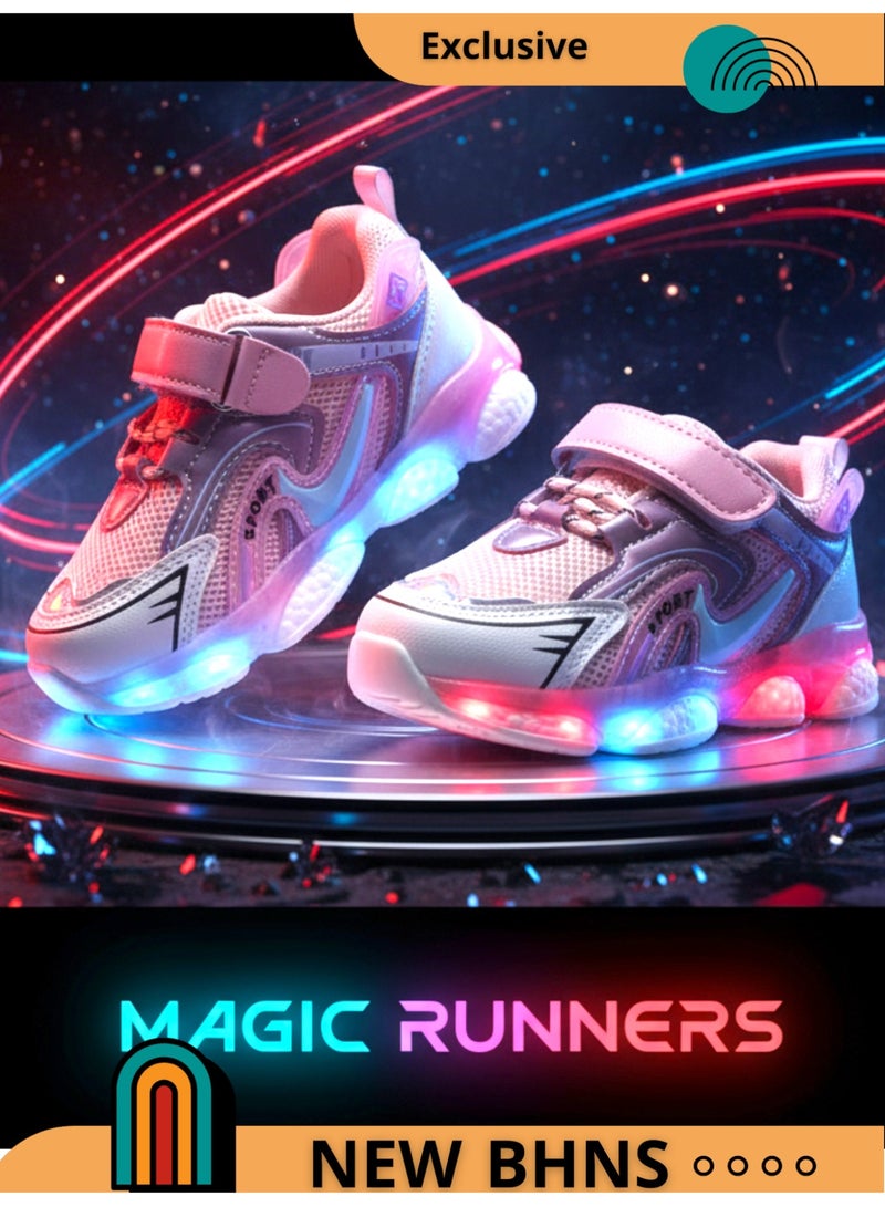 stylish LED Light Up Kids Shoes - Light-Up Shoes for Girls and Boys, Light-Up Shoes for Girls and Boys, Light-Up Shoes for Kids, Sizes 20-25, Light-Up Design, Anti-Slip, Comfortable, Easy to Wear, Kids Shoes, Kids Walking Shoes, Kids Shoes with Light - Image 1