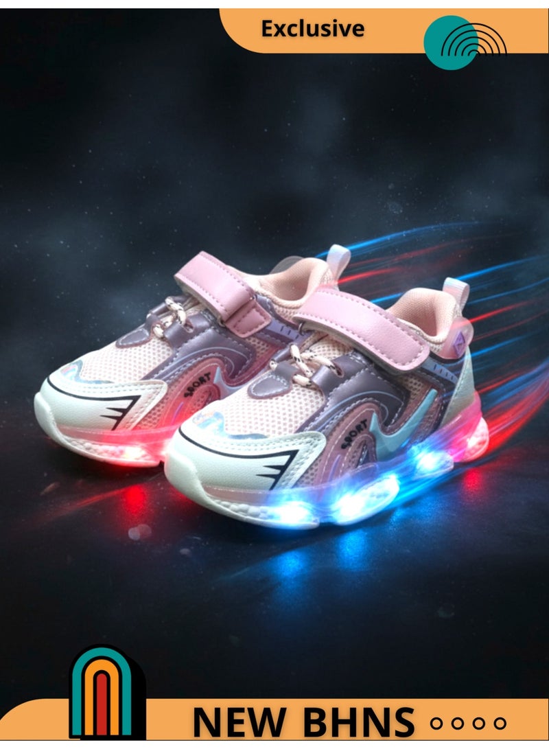 stylish LED Light Up Kids Shoes - Light-Up Shoes for Girls and Boys, Light-Up Shoes for Girls and Boys, Light-Up Shoes for Kids, Sizes 20-25, Light-Up Design, Anti-Slip, Comfortable, Easy to Wear, Kids Shoes, Kids Walking Shoes, Kids Shoes with Light - Image 2