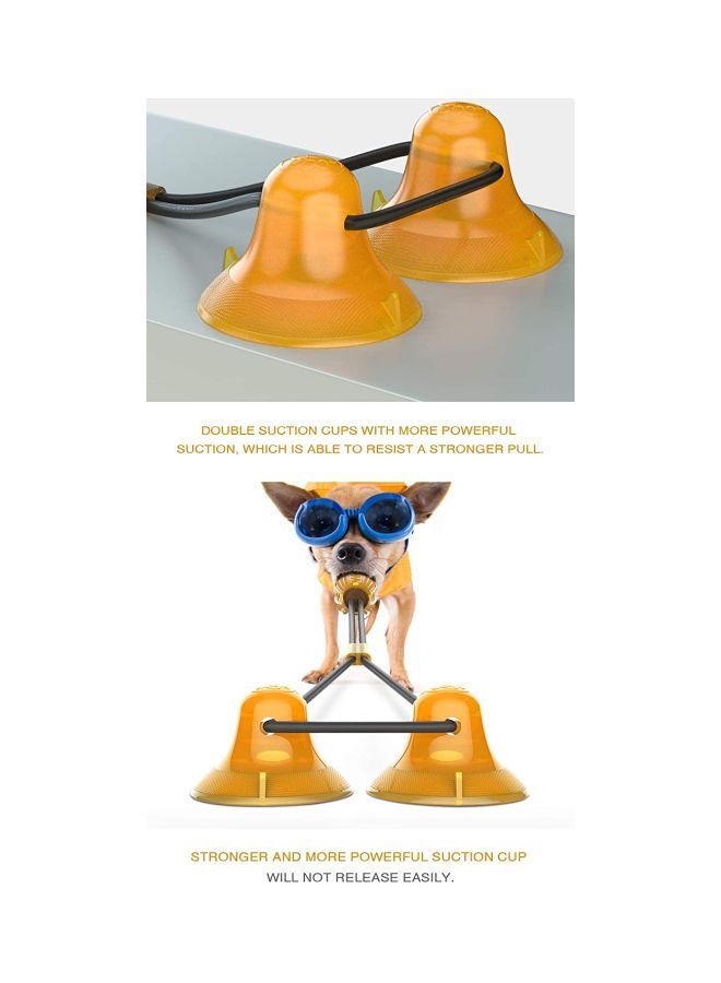 NIBEMINENT Double Sucker Dog Toy Orange/Black 29.92x8.66inch - Image 5