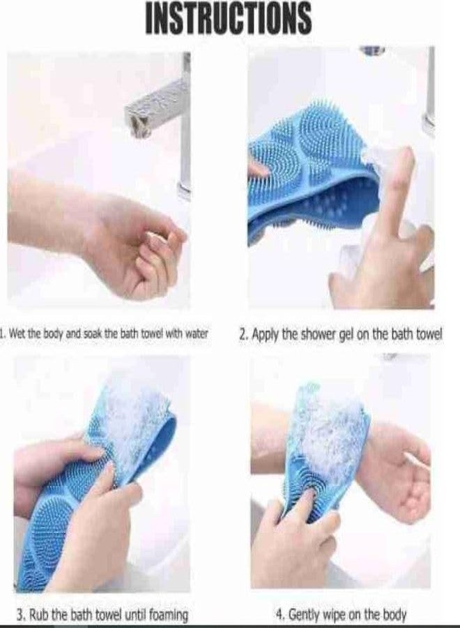 Qwid Silicone Body Scrubber/Bath Body Cleaning Belt/Skin Brush Belt For Skin/Bathing/Body Dirt Removal For Kids Men's & Women Pack of 1 - Image 5
