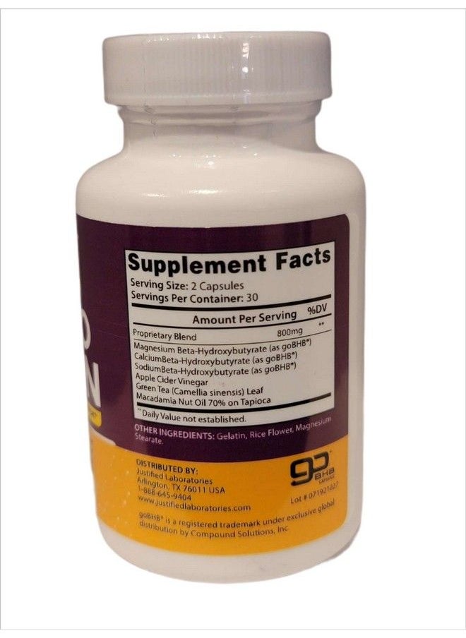 Justified Laboratories - Keto Advantage Keto Burn Pills Includes Apple Cider Vinegar Gobhb Exogenous Ketones Advanced Ketogenic Supplement Ketosis Support For Men Women 60 Capsules - Image 1